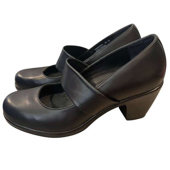 Dansko Black Leather Mary Jane Mules - Picture 9 of 11